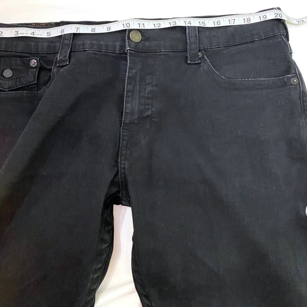 TRUE RELIGION Ricky Relaxed‎ Straight Leg Jeans in 2SB Body Rinse Black SZ 38/30
